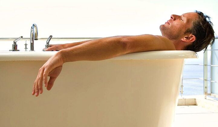 A man shower with soda