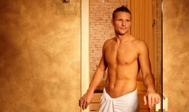 Man in the bathroom before penis enlargement